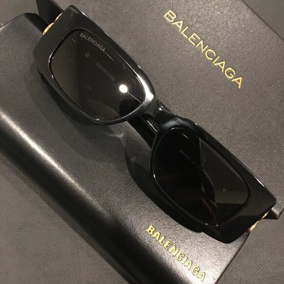 Balenciaga Rectangle Sunglasses in Black main image 6